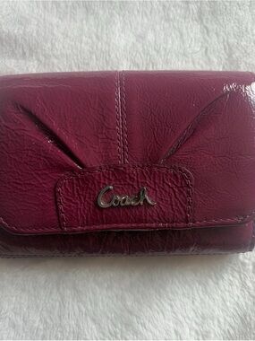 Coach Small Wallet in Berry Plum